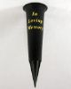 Picture of GRAVE VASE SPIKE BLACK IN LOVING MEMORY