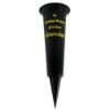 Picture of GRAVE VASE SPIKE BLACK IN LOVING MEMORY OF A DEAR GRANDAD