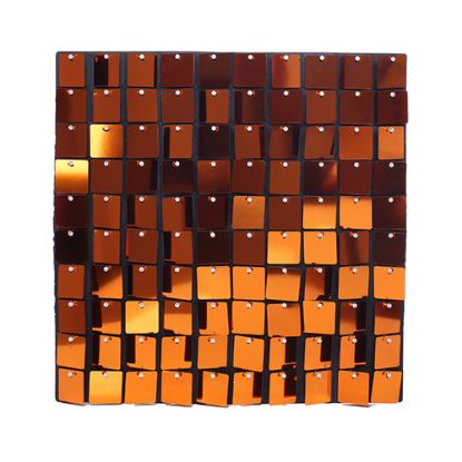 Picture of SEQUIN WALL PANEL 30cm X 30cm SQUARE SEQUINS ORANGE