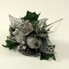 Picture of XMAS PICK WITH APPLE LEAF AND PARCEL SILVER X 96pcs