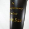 Picture of GRAVE VASE SPIKE BLACK IN LOVING MEMORY OF A DEAR MUM AND DAD