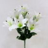 Picture of 34cm TIGER LILY BUSH WITH GYP (7 HEADS) IVORY