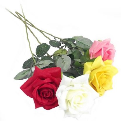 Picture of 55cm SINGLE OPEN ROSE RED