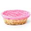 Picture of 30cm OVAL GINGHAM CLOTH LINED BASKET PINK