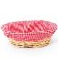 Picture of 30cm OVAL GINGHAM CLOTH LINED BASKET RED