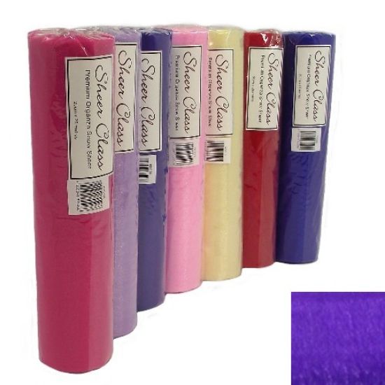 Picture of SHEER CLASS PREMIUM ORGANZA SNOW SHEER ROLL 29cm X 25met PURPLE