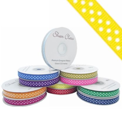 Picture of GROSGRAIN RIBBON 10mm X 25met YELLOW