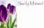 Picture of GREETING CARDS X 50 SADLY MISSED -TULIPS LILAC