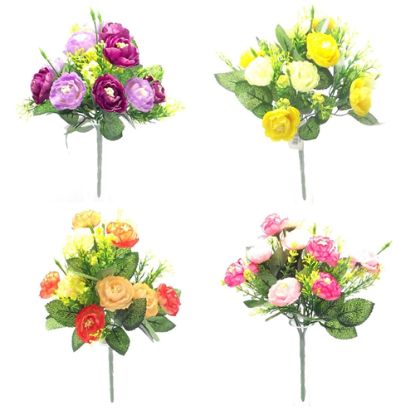 Picture of 29cm MINI CABBAGE ROSE SPRING BUSH ASSORTED X 48pcs