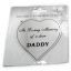 Picture of HEART STICK-ON METAL PLAQUE SILVER - I-L-M OF A DEAR DADDY