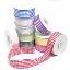 Picture of FABRIC GINGHAM RIBBON WITH WOVEN EDGE 10mm X 10met LIME GREEN
