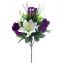 Picture of 30cm ROSEBUD AND LILY MIXED BUSH PURPLE/CREAM