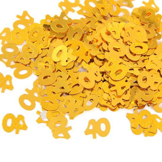 Picture of CONFETTI 14g GOLD 40TH BIRTHDAY