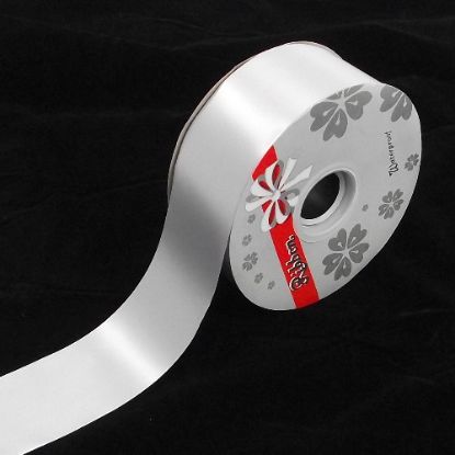 Picture of 50mm (2 INCH) POLY RIBBON X 100 YARDS SILVER