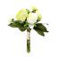 Picture of 32cm LARGE  PEONY BUNDLE (8 STEMS) IVORY/GREEN
