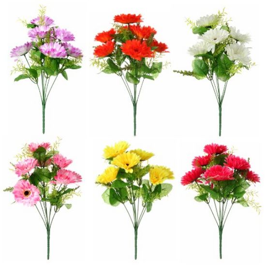 Picture of 37cm GERBERA BUSH (8 HEADS) ASSORTED X 12pcs