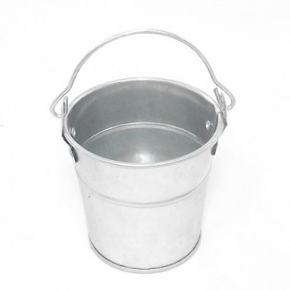 Picture of 8cm METAL BUCKET WITH HANDLE ZINC