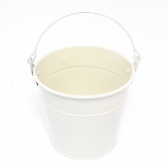 Picture of 11.5cm METAL BUCKET WITH HANDLE CREAM