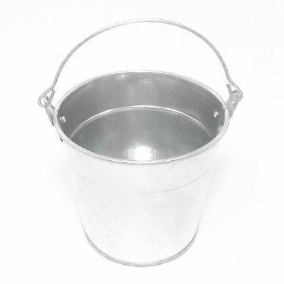 Picture of 11.5cm METAL BUCKET WITH HANDLE ZINC