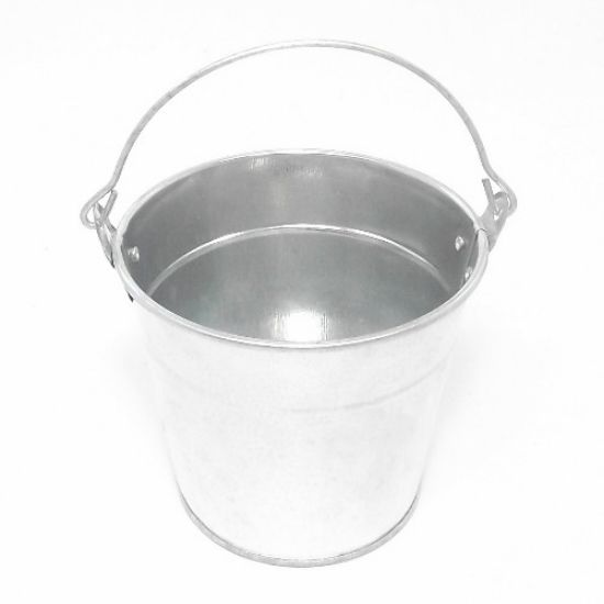 Picture of 11.5cm METAL BUCKET WITH HANDLE ZINC