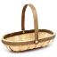 Picture of 30cm OVAL WOODEN TRUG BASKET NATURAL/BROWN