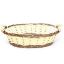 Picture of 40cm OVAL HAMPER BASKET WITH 2 WOODEN HANDLES NATURAL/BROWN