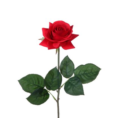 Picture of 42cm REAL TOUCH SMALL OPEN ROSE RED