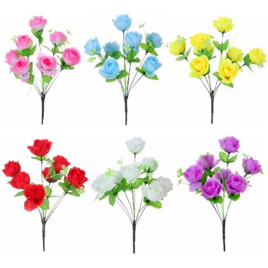 Picture of ROSE BUSH (8 HEADS) ASSORTED X 36pcs