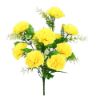 Picture of 42cm LARGE CARNATION BUSH (10 HEADS) WITH FOLIAGE ASSORTED X 24pcs