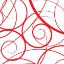 Picture of CELLOPHANE  ROLL 80cm X 100met SWIRLS RED