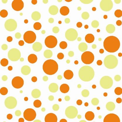 Picture of CELLOPHANE  ROLL 80cm X 100met SPOTTY PASTEL YELLOW/ORANGE