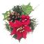 Picture of XMAS PICK WITH POINSETTIA BERRIES AND CONE RED X 96pcs