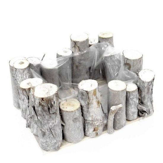 Picture of 28cm RECTANGULAR NATURAL LOG PLANTER (PLASTIC LINED)