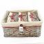 Picture of SET OF 4 CLOTH LINED STORAGE BASKETS WITH RIBBON