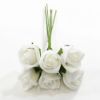 Picture of GRACE COLOURFAST FOAM ROSE BUNCH OF 6 WHITE