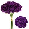 Picture of 27cm LARGE ROSE BUNDLE (BUNDLE OF 9) PURPLE