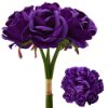 Picture of 27cm LARGE ROSE BUNDLE (BUNDLE OF 9) PURPLE