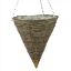 Picture of RATTAN CONE PLASTIC LINED HANGING BASKET 12 INCH