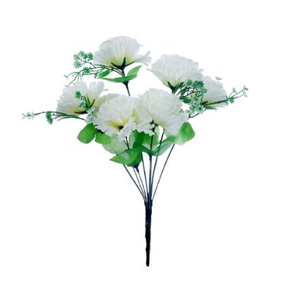 Picture of 36cm CARNATION BUSH (8 HEADS) WHITE