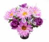 Picture of CEMETERY POT WITH GERBERA ROSEBUD AND DAISY ASSORTED X 12pcs