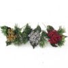 Picture of CHRISTMAS PICK WITH GLITTERED FLOWER RED X 72pcs