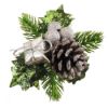 Picture of CHRISTMAS PICK WITH BALLS PARCEL AND CONE SILVER X 72pcs