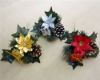 Picture of CHRISTMAS PICK WITH PARCEL POINSETTIA AND CONE GOLD X 72pcs