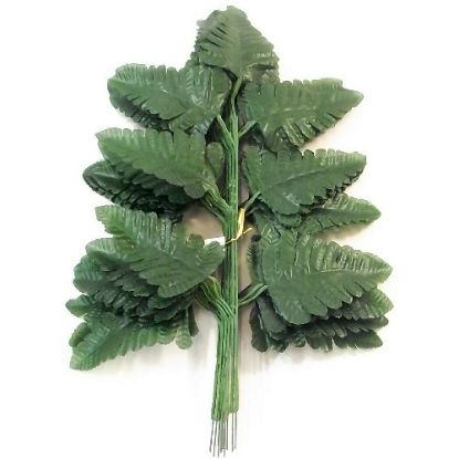 Picture of 41cm LEATHER FERN SPRAY DARK GREEN X 12pcs