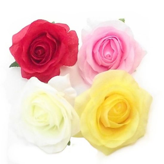 Picture of 8-9cm ROSE FLOWER HEAD RED X 100pcs