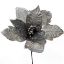 Picture of 45cm SINGLE VELVET POINSETTIA SILVER