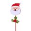 Picture of 31cm CHRISTMAS WOODEN/FELT SANTA PICK RED/WHITE X 6pcs