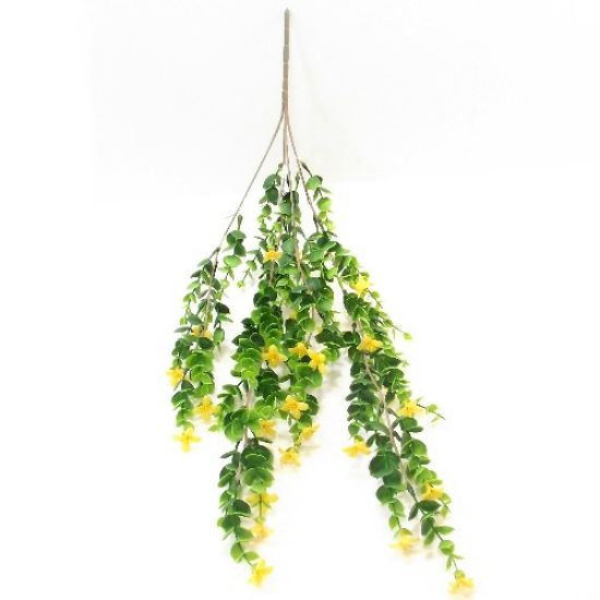 Picture of 60cm PLASTIC TRAILING FLOWERING BUSH YELLOW