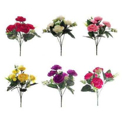 Picture of 28cm RANUNCULUS BUSH ASSORTED X 48pcs