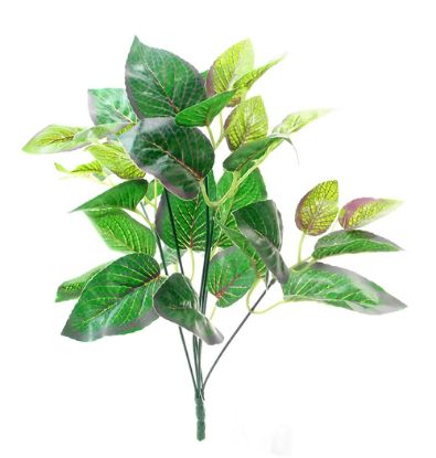 Picture of 32cm ROSE LEAF GREENERY BUSH GREEN/PURPLE